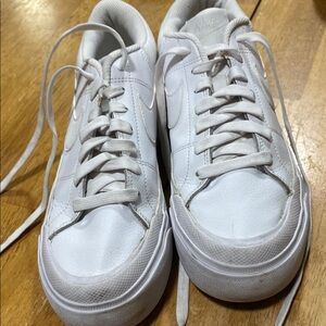 Nike White Canvas Low-Top Sneakers